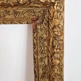 Italian style frame in wood and gilded stucco Period 19th