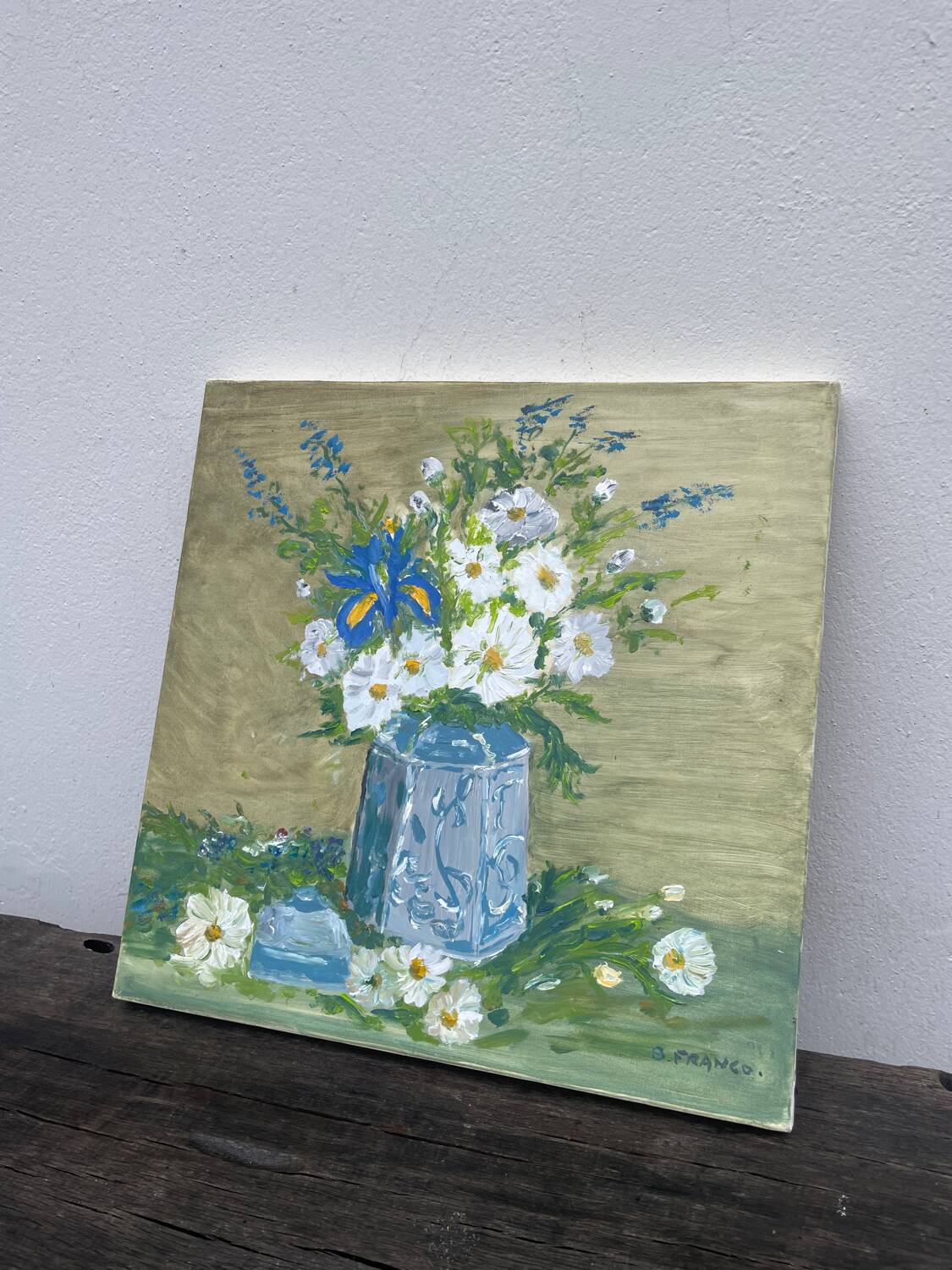 Oil painting on canvas, bouquet of flowers