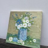 Oil painting on canvas, bouquet of flowers