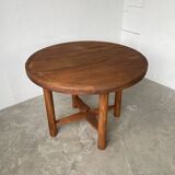Round folding pine table mountain furniture