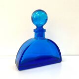 Grand flacon / vase / carafe en verre bleu cobalt