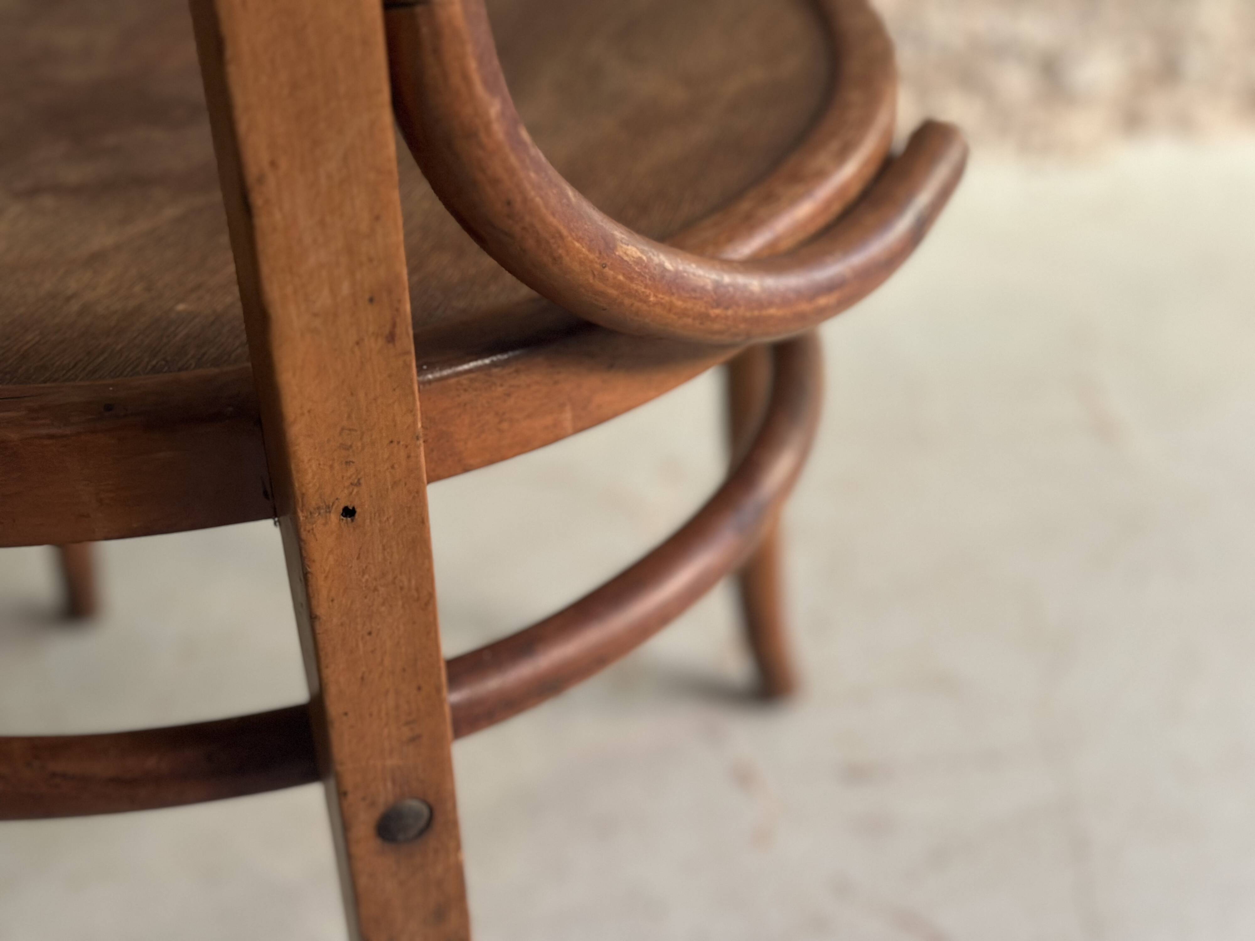 Beech armchair J&J Kohn