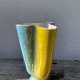 Iridescent ceramic vase signed Sicas 1960