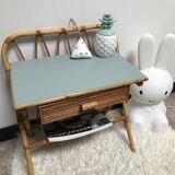 Vintage rattan bedside