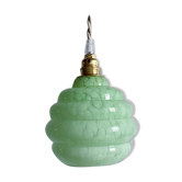 Speckled green opaline globe hanging