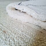 Carpet Beni Ouarain Middle atlas white wool
