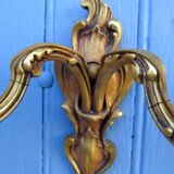Louis XV style Bronze Brass twin arm wall lights