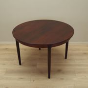 Table ronde en palissandre, design danois, années 1970, production : Danemark