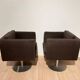 Set of Dutch Cubic Swivel Chairs with Tableau by Lensvelt, 2001