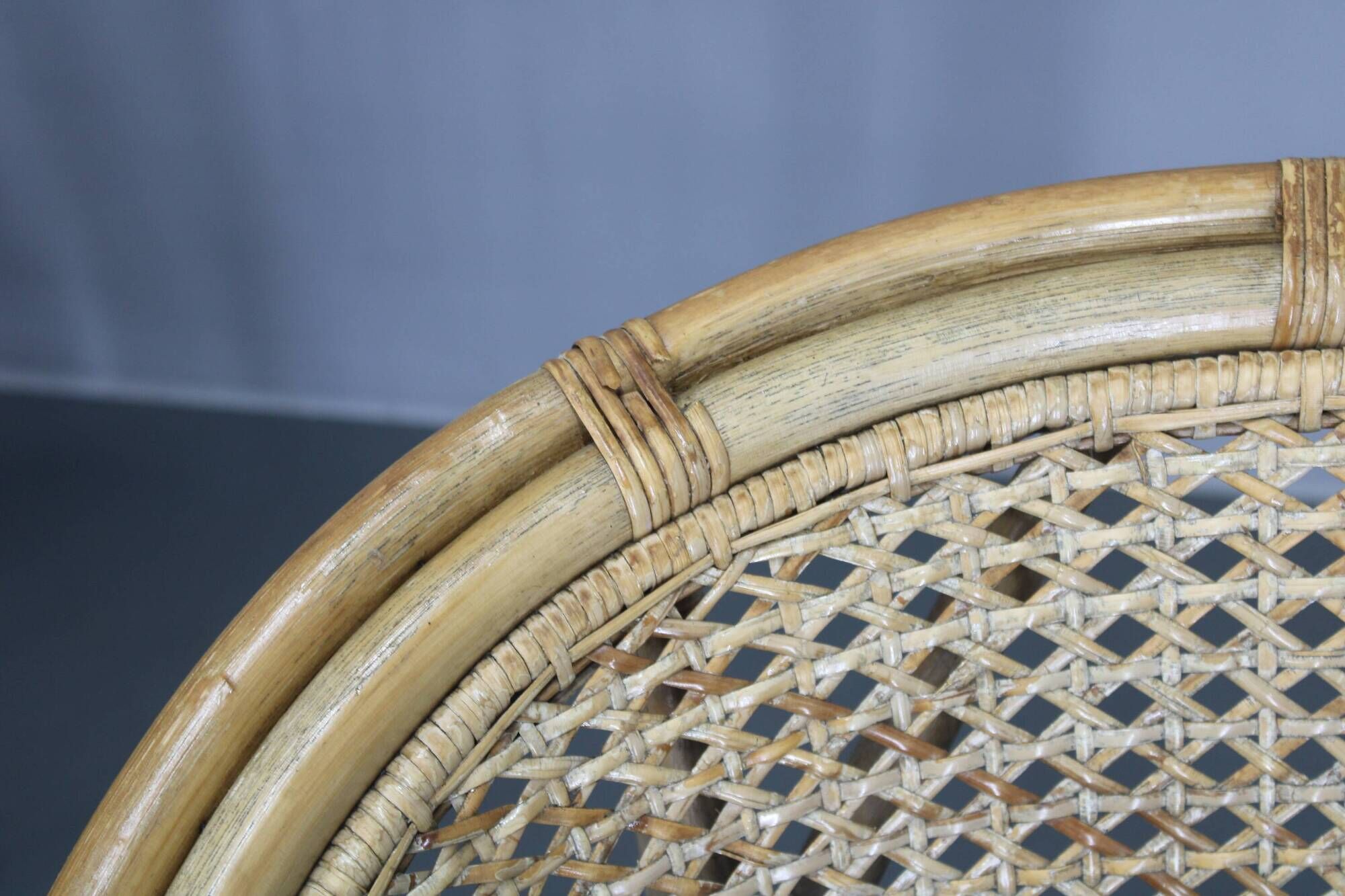 1970s Set of Four Rattan Chairs, Italy