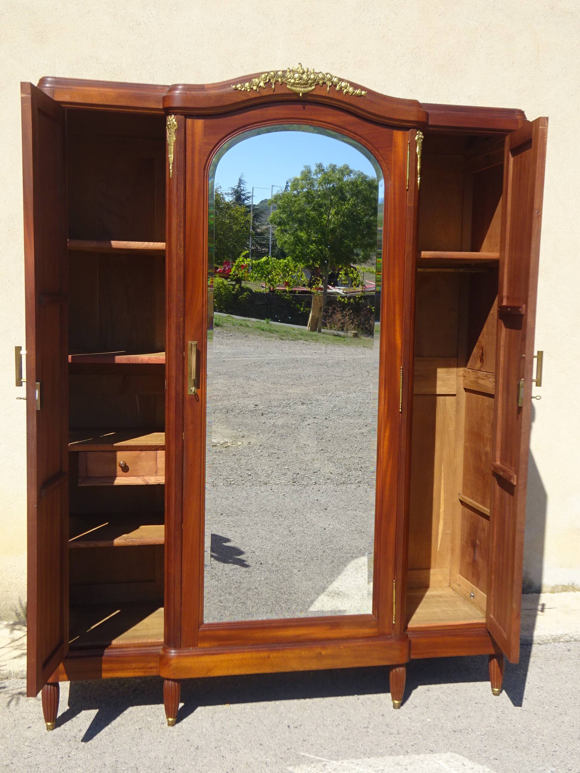 Louis XVI style mahogany cabinet