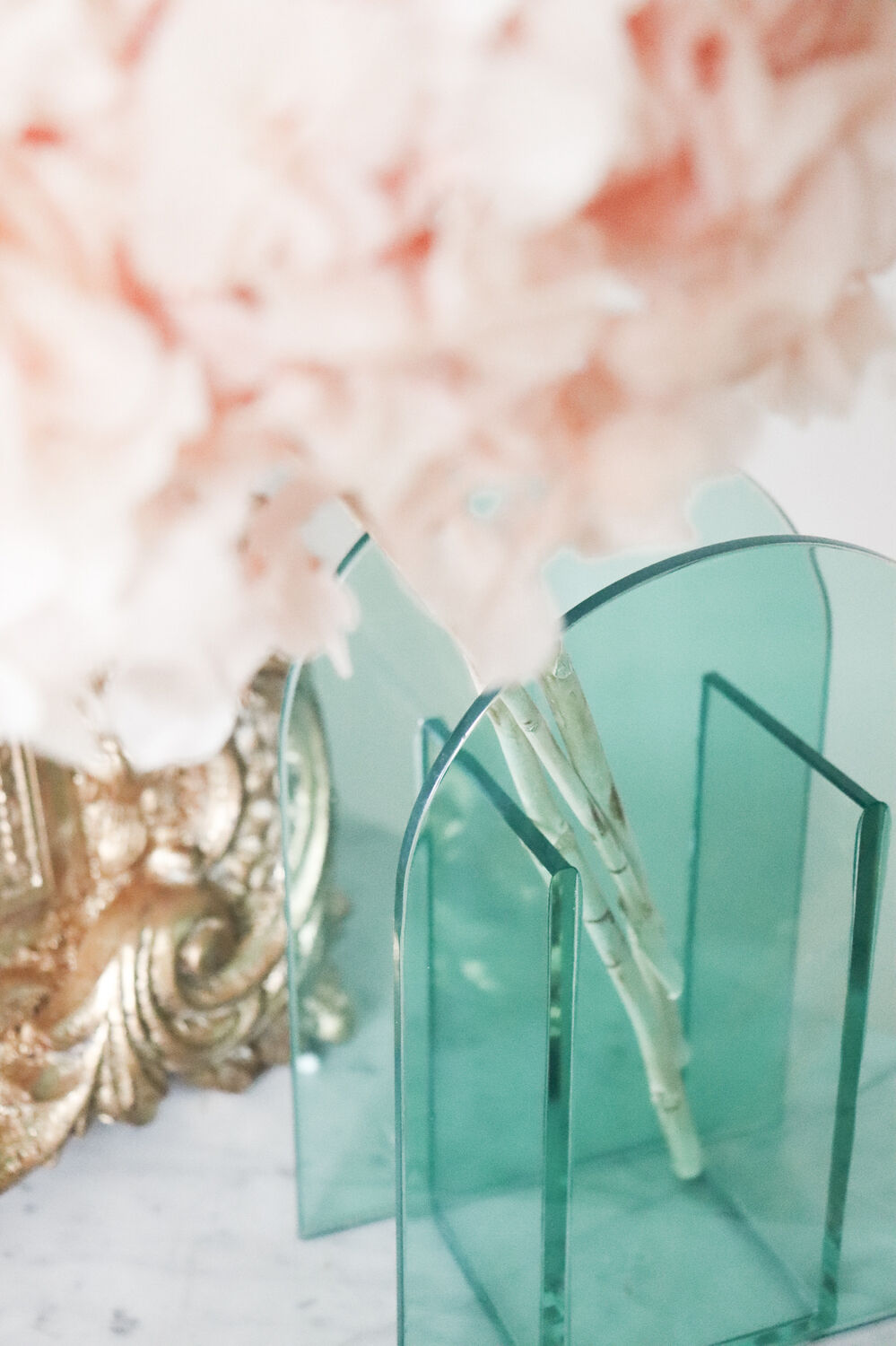 Mint green arch vase