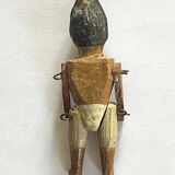 Painted wooden Indian figure, French brand Radiguet, vintage toy.
