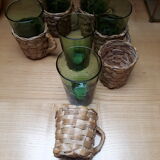 Glasses and rattan
