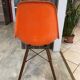 A dsw fiber red orange dowel walnut eames herman miller vintage 70 chair