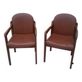 2 fauteuils chaises teck vintage scandinave danois conférence