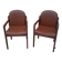 2 vintage Scandinavian Danish teak conference chair armchairs