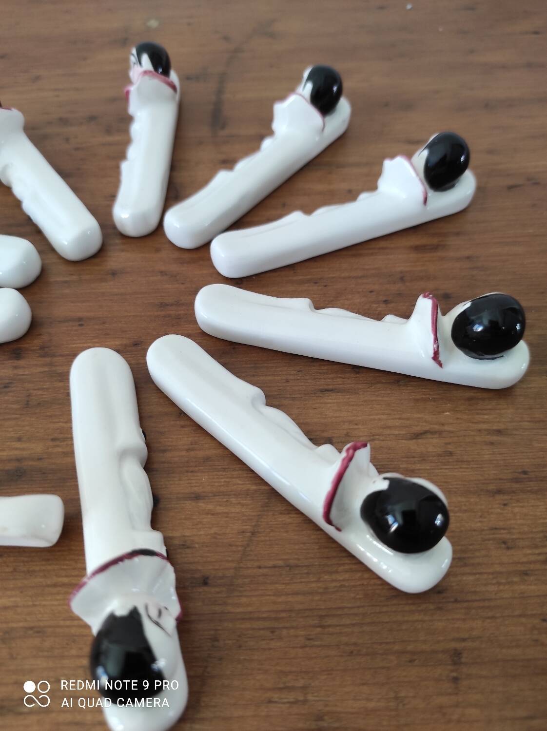Series of ten Pierrot knife holders