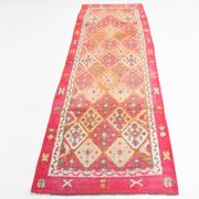 Tapis de couloir vintage saumon et pêche pour cuisine, 93x290 cm