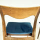 Set of 3 roseood "AWA"dining chairs, the Netherlands 1950's
