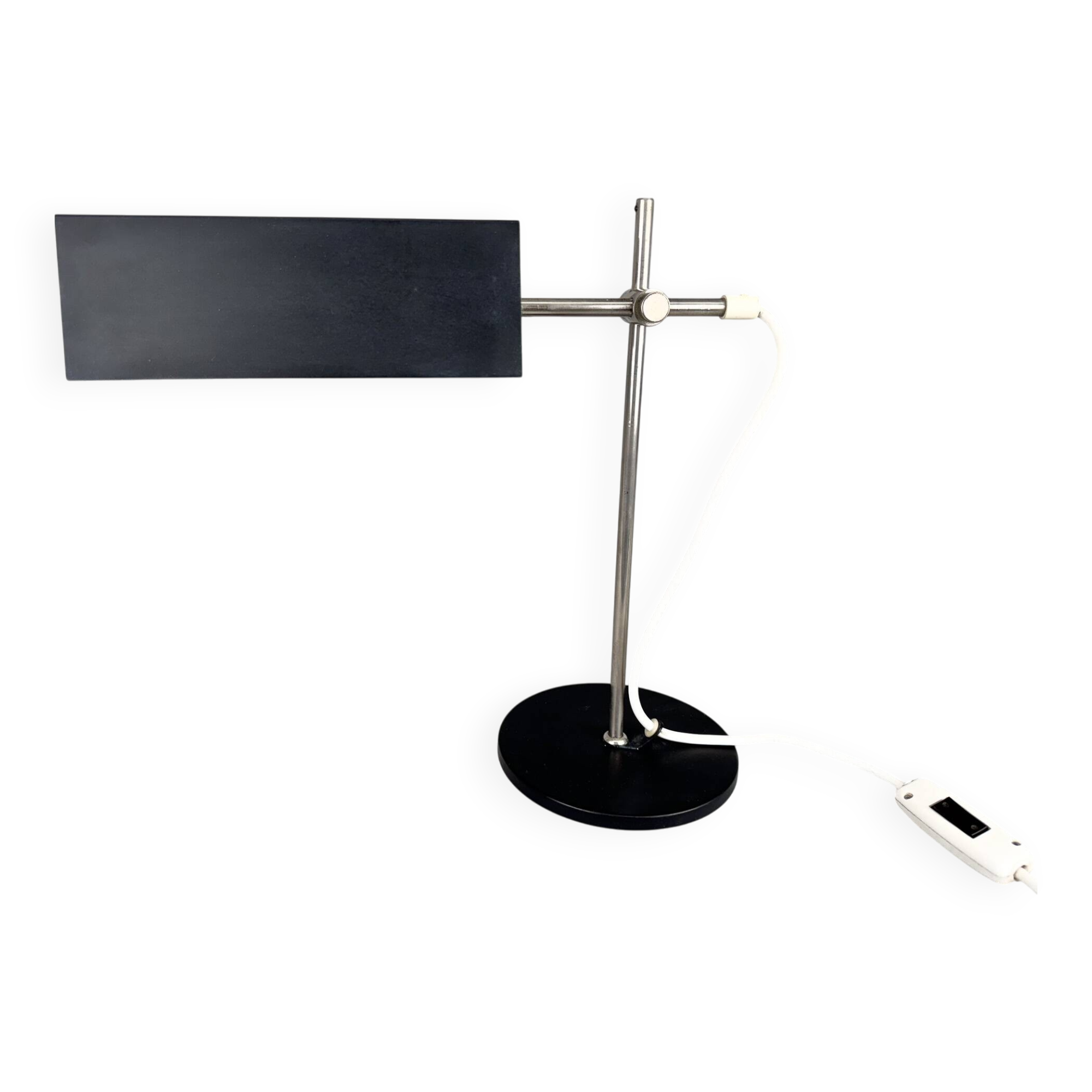 Mid-Century Minimalist Adjustable Table Lamp, Czechoslovakia