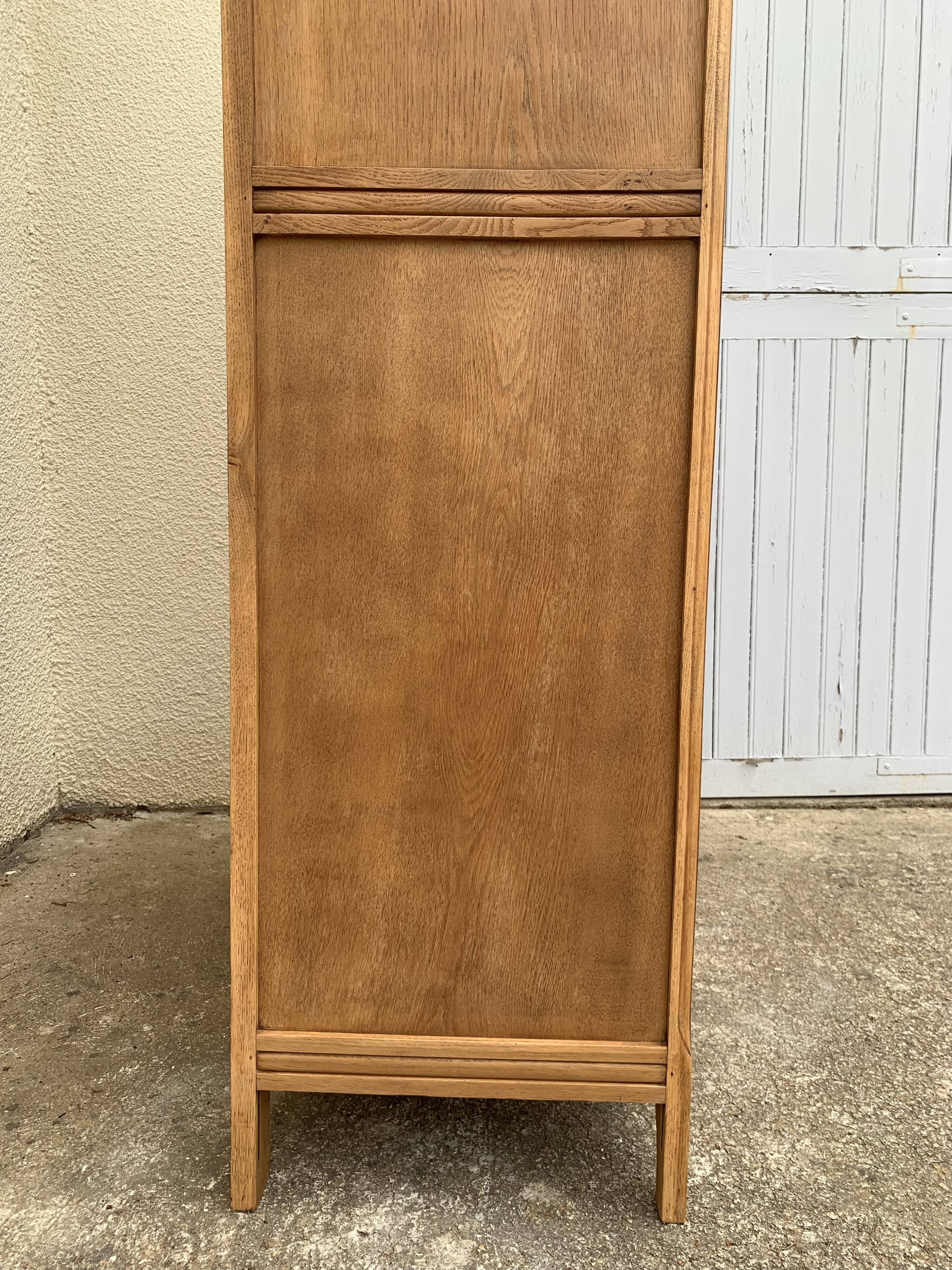Parisian wardrobe paneled 1930 raw wood