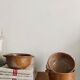 Set of three bowls in ancient sandstone
