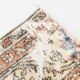 8x11 Orange & Blue Bordered Turkish Vintage Rug, Rugs For Bedroom, Antique