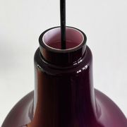 Purple glass pendant lamp by Hans Agne Jakobsson for Svera, Sweden 1960's