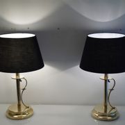 Pair of Scandinavian brass lamps by Tranas Stilarmatur 1970