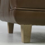 Vintage armchair Søren Nissen and Ebbe Gehl in brown leather