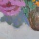 Oil on canvas of a bouquet of flowers by Espel Vives