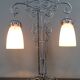 Important Wrought Iron Double-Headed Lamp by Schneider, Art Deco, c. 1920