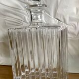 Bohemian crystal whiskey decanter with rectangle base