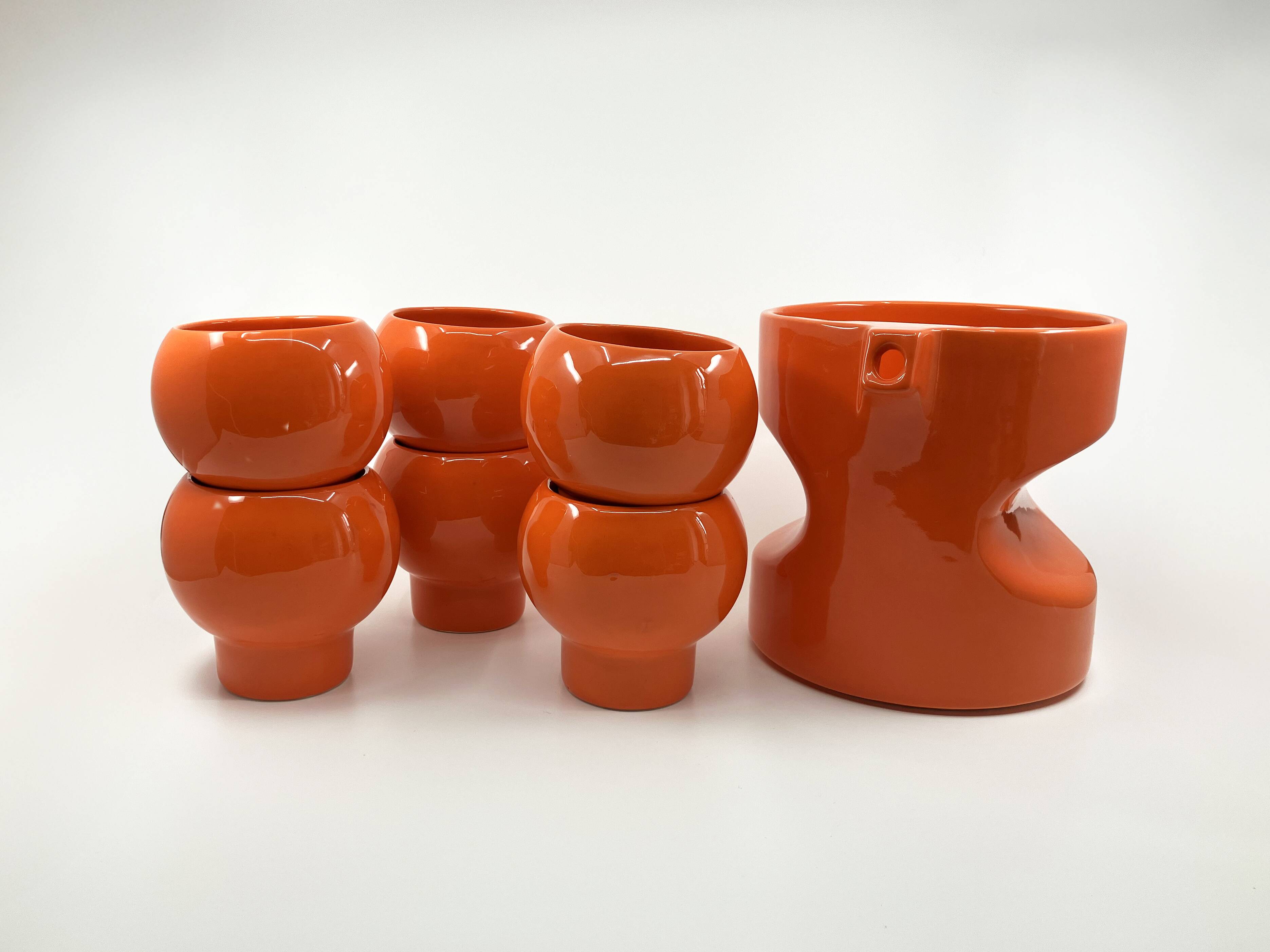 Ceramic bowl/pitcher set • Georges Lanteri for A.R.P. • Circa 70s