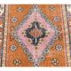 Turkish Vintage Handmade Wool Orange Rug 126x201