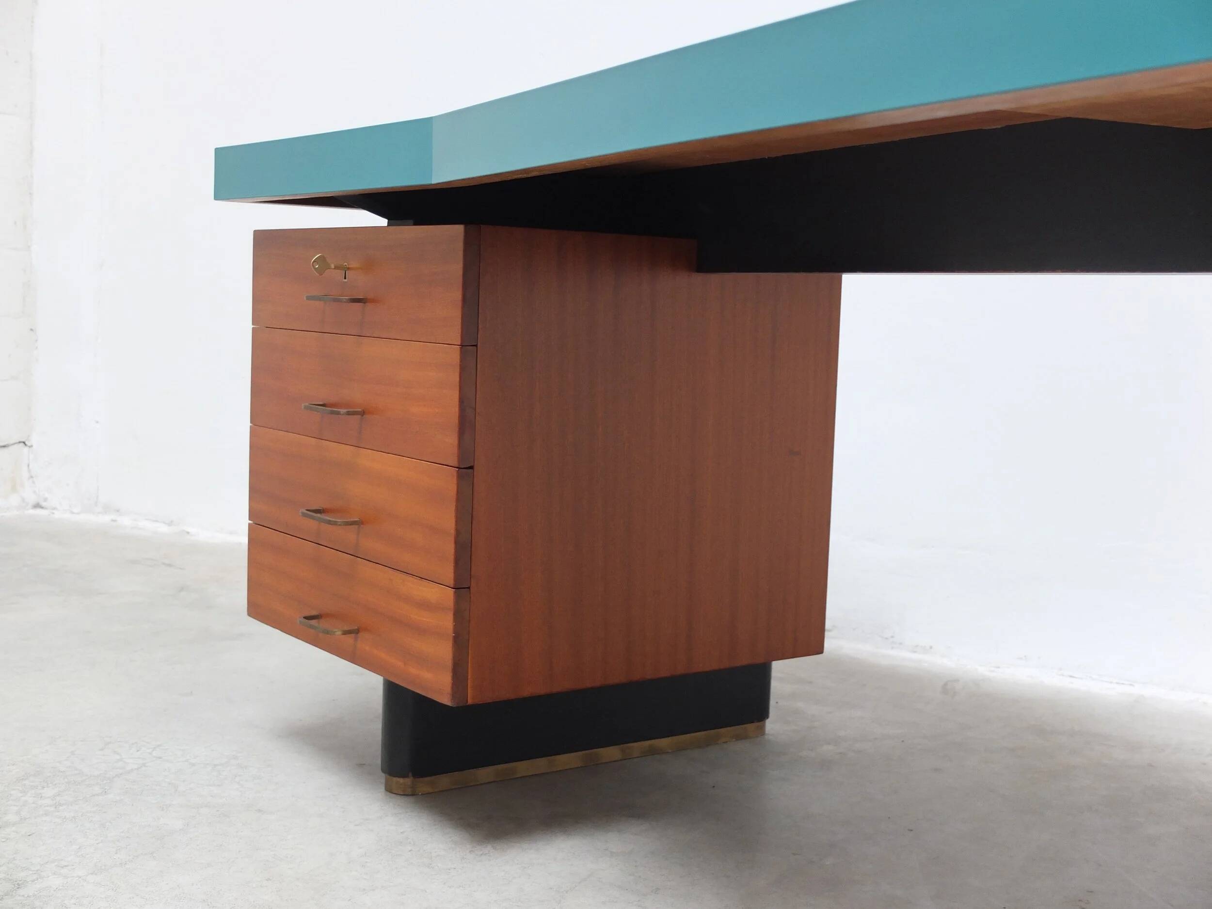 'Boomerang' ultra-rare desk by Jos De Mey for Van Den Berghe-Pauvers, 1960s.
