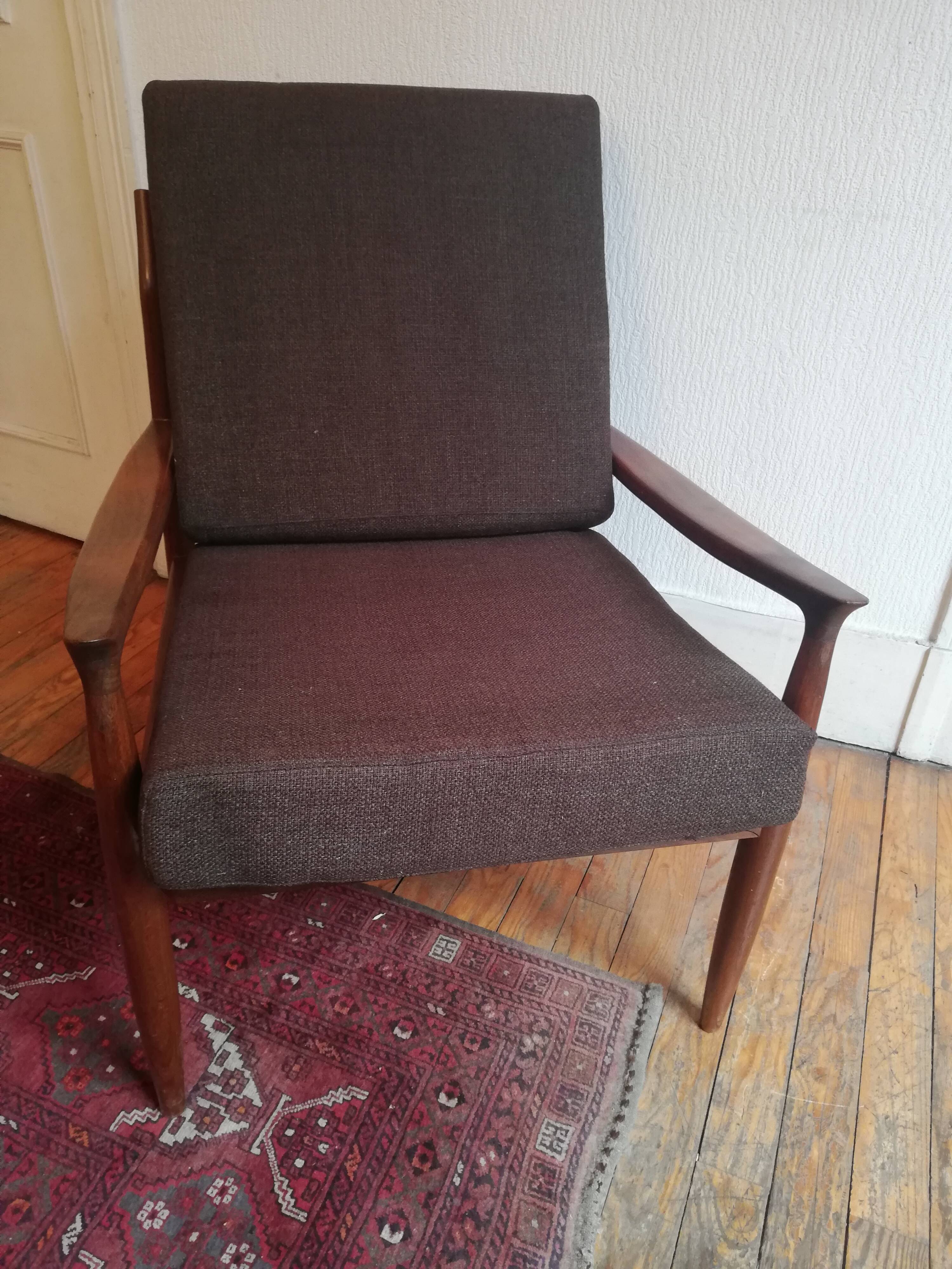 Scandinavian armchair in teak 1960
