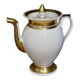 Porcelain verseuse from Paris, gold fillets, Empire period.