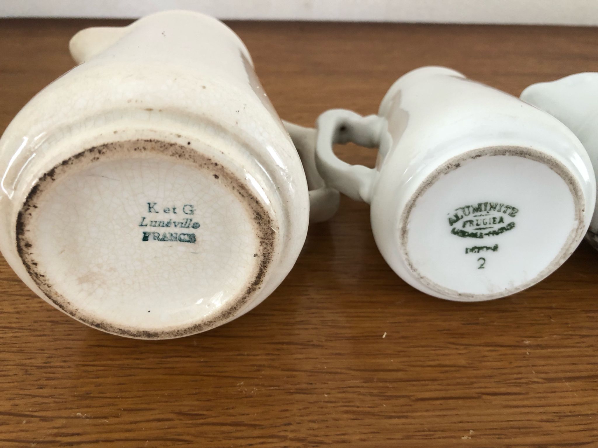 Set of 4 Vintage Porcelain Milk Jugs