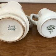 Set of 4 Vintage Porcelain Milk Jugs
