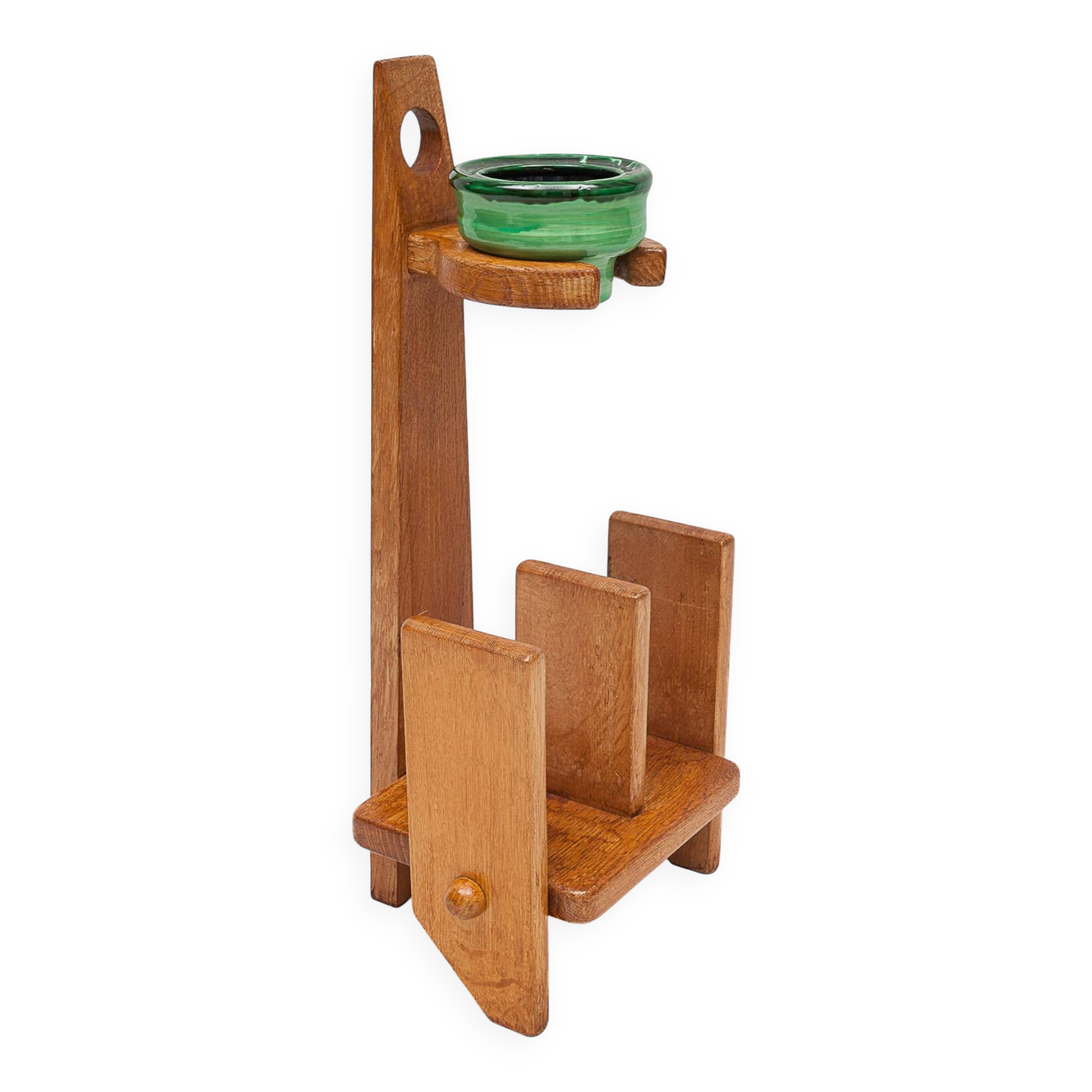 Magazine rack ashtray holder by Guillerme et Chambron