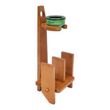 Magazine rack ashtray by Guillerme and Chambron