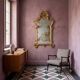 Antique baroque-style wooden mirror Italy 20th century
