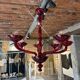 Lustre Murano rouge 1970