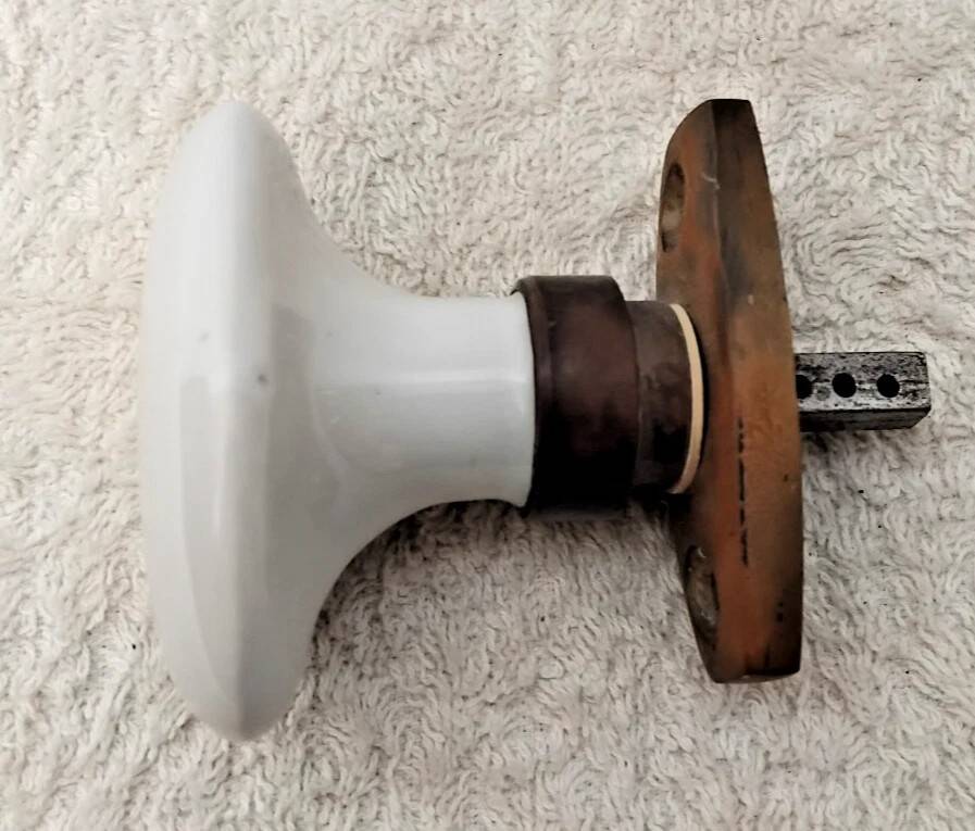 Vintage White Porcelain Door Handle