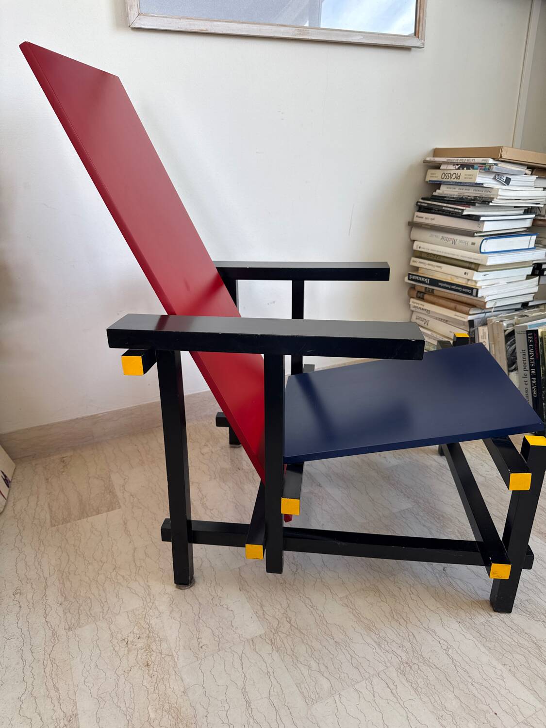 Red and Blue Chair by Gerrit Rietveld for Cassina