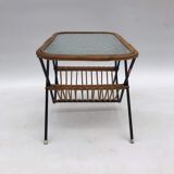 Coffee table with newspaper holder from the 60's