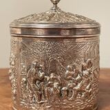 Silver-plated coffee box by Hooijkaas Silversmiths for Douwe Egberts 1960s