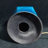 Table lamp foot in cracked turquoise earthenware